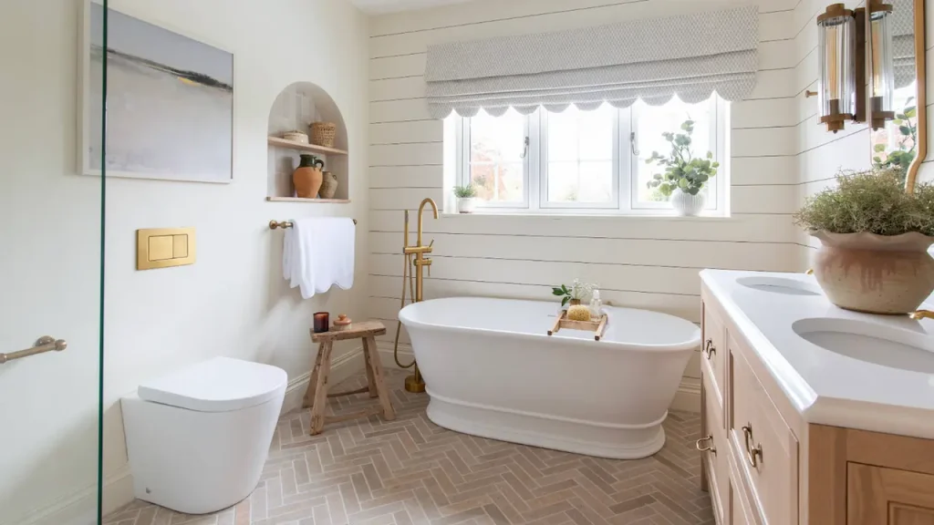 Neutral styled bathroom design ideal for attracting buyers when selling a home
